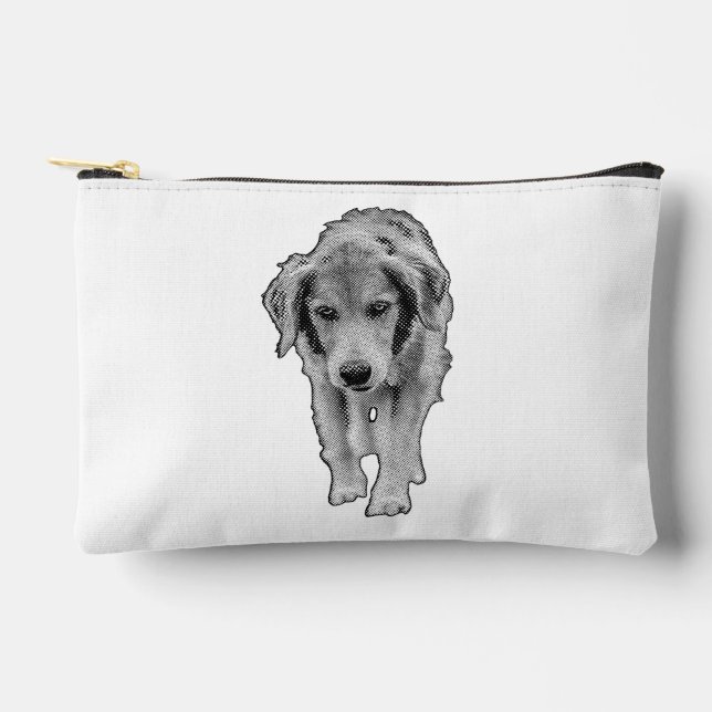 Schicke Tasche mit jungem Retriever (Vorderseite)