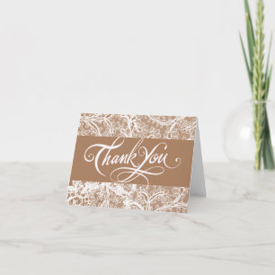 Schicke Taupe- und Lavendel-Hochzeits-Dankeschön Dankeskarte