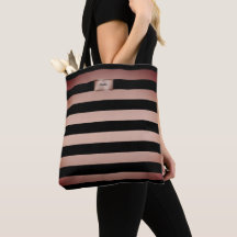 Schicke Tote-Tasche mit Roségold-Streifen