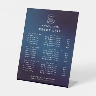Schicke Typografie Geschäftsdienstleistungen Preis Sockelschild