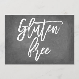 Schicke Typografie-Schultafel Glutenfrei-Druck Einladung