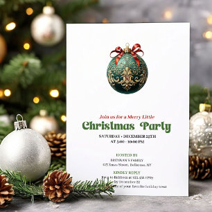Schicke viktorianische Weihnachtsdekoration - Fest Einladung