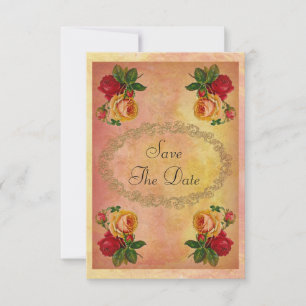 Schicke Vintage-Rosen 50. Geburtstag Save The Date