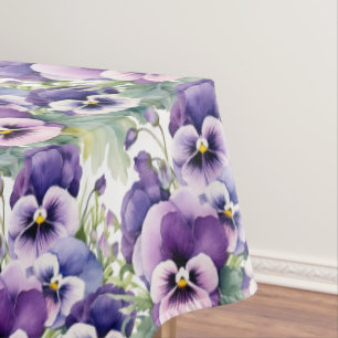 Schicke violette Stiefmütterchen Stiefmütterchen Tischdecke