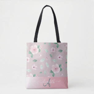 Schicke Wasserfarben-Blumen-Monogramm