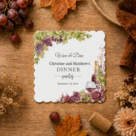 Schicke Wein- und Dinnerparty-Geschenke Untersetzer