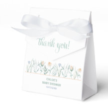 Schicke Wildblumen-Schmetterling-Baby-Shower-Danke