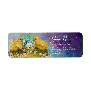SCHICKEN,BLUME,EASTER EGG IN GOLD BLAUE GLITZERN