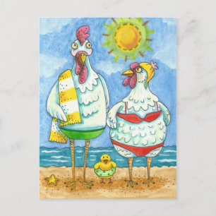 SCHICKEN DES MEERES, FAMILIENSPASS CARTOON Funny Postkarte