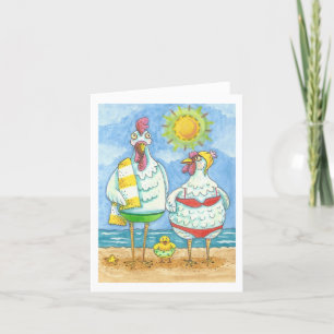 SCHICKEN DES MEERES, FUNNY CARTOON NOTE CARD Blank Karte