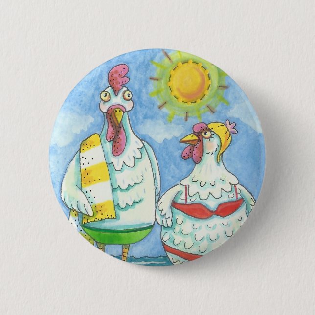 SCHICKEN DES MEERES, FUNNY CARTOON SCHALTFLÄCHE *R BUTTON (Vorderseite)