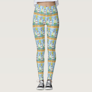 SCHICKEN DES MEERES, ROOSTER & HEN FUNNY LEGGINGS