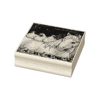 SCHICKEN IN DER STABILEN, PFERDENEN RUBBER-BRIEFMA GUMMISTEMPEL