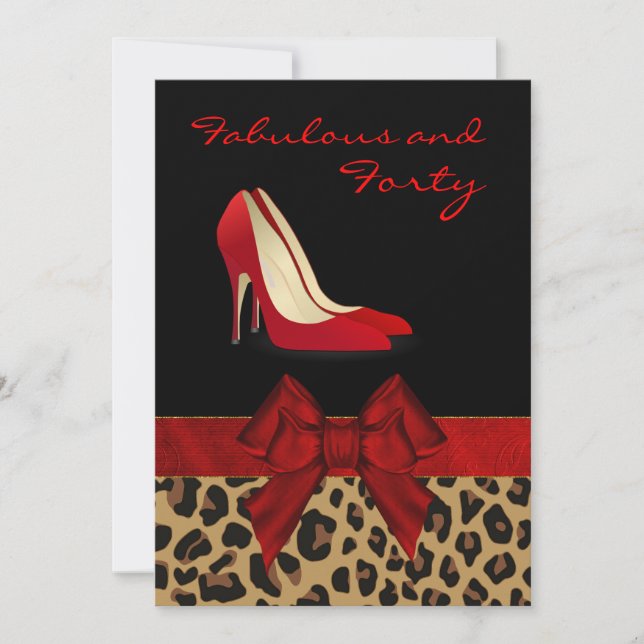 Schicken Jaguars Stiletto Custom Invitation Dame Einladung (Vorderseite)