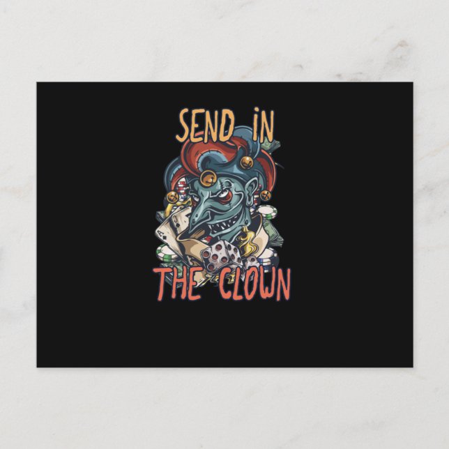 Schicken Sie den Clown Postkarte (Vorderseite)