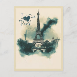 Schicken Sie ein Stück Paris mit Ihnen - Eiffeltur Postkarte