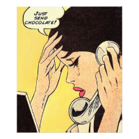 Schicken Sie einfach Schokolade Vintages Comic