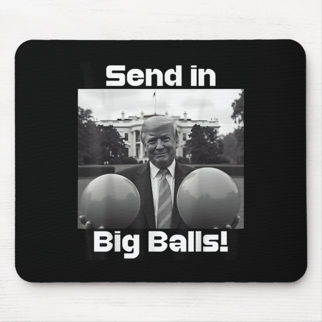 Schicken Sie große , Präsident Trump und Doge Mousepad (Vorne)