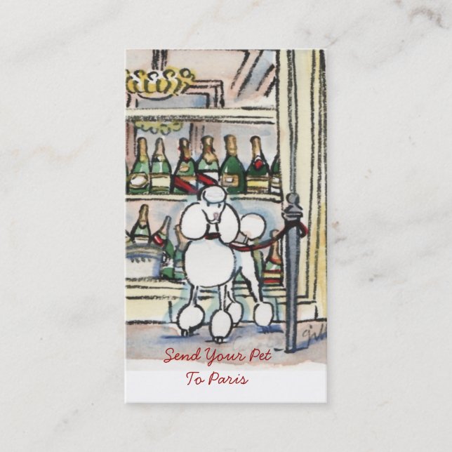 Schicken Sie Ihr Haustier zu Visitenkarte (Vorderseite)