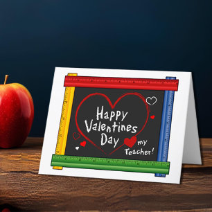 Schicken Sie Ihren Teacher Valentines Day Gruß! Feiertagskarte