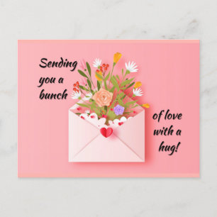 Schicken Sie Liebe und Umarmung! Postkarte