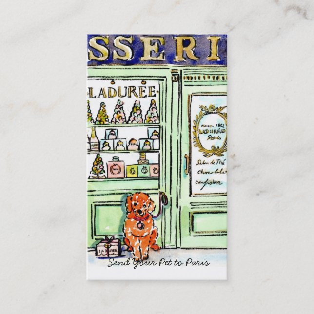 Schicken Sie Paris-Welpen Ihr Haustier Visitenkarte (Vorderseite)