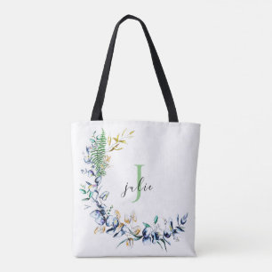 Schicker botanischer Kranz-Monogramm