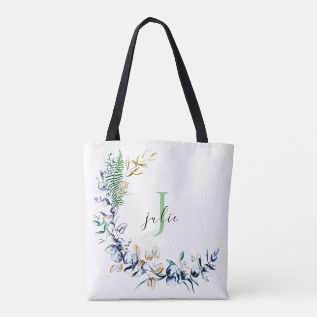 Schicker botanischer Kranz-Monogramm (Rückseite)