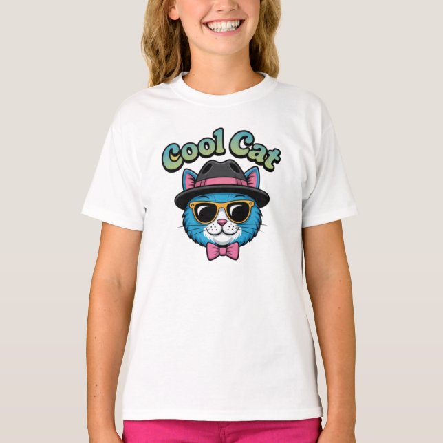 Schicker Cooler Kater T-Shirt (Vorderseite)