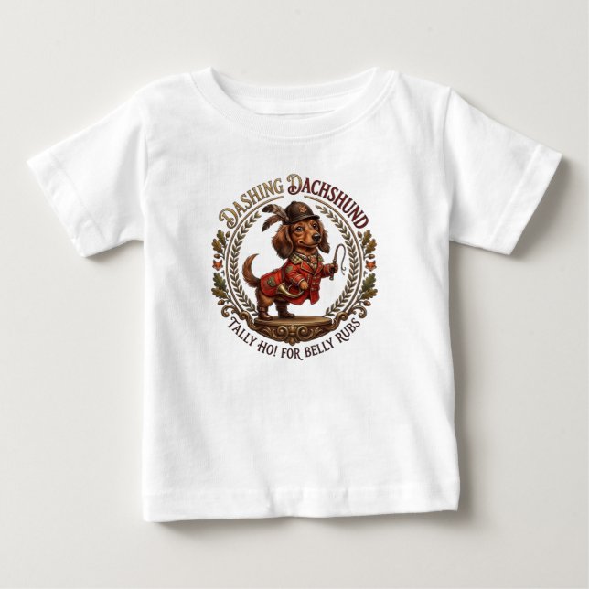 SCHICKER DACHSHUND BABY T-SHIRT (Vorderseite)