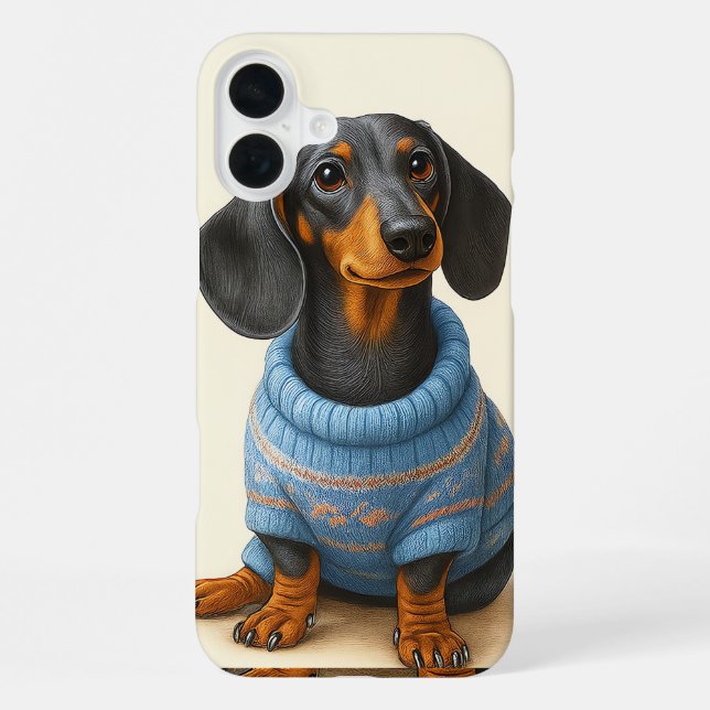 Schicker Dachshund  iPhone Hülle (Rückseite)