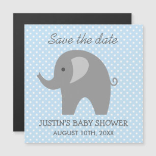 Schicker Elefant Save the Date Baby Shower Magnet