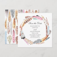 Schicker Federkranz. Boho-Hochzeit, Termin vormerk