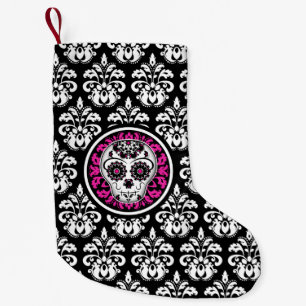 Schicker girly Schädel Kleiner Weihnachtsstrumpf