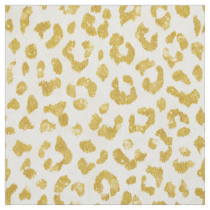 Schicker, glitzernder Gold-Cheetah-Druck im Mädche Stoff
