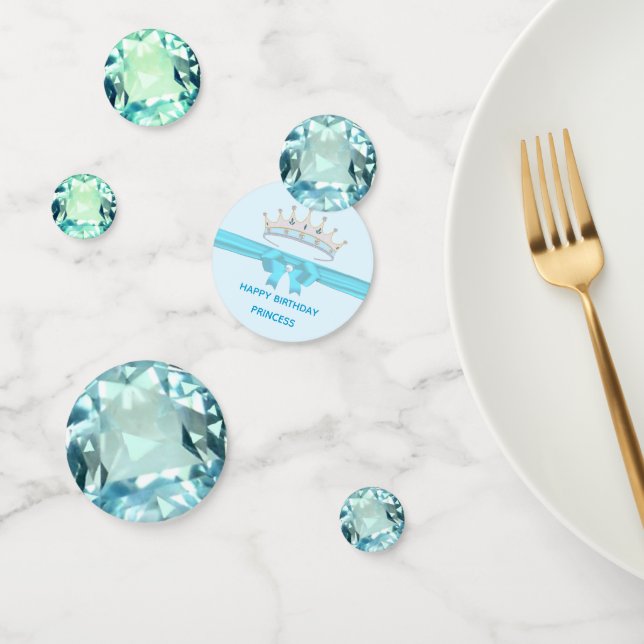 Schicker hellblauer Aquamarin-Edelstein Geburtstag Konfetti (Gruppe)