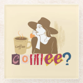 Schicker Kaffee-Liebhaber Retro-Glasuntersetzer Glasuntersetzer