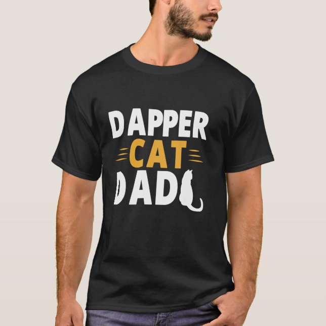 Schicker Katzenvater T-Shirt (Vorderseite)