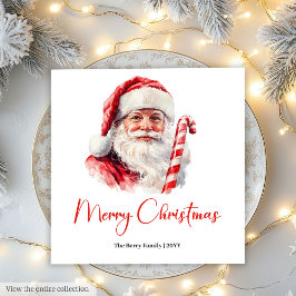 Schicker klassischer Weihnachtsmann Aquarell moder Serviette