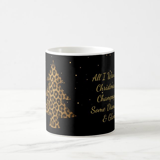 Schicker Leopard-Baum-Feiertagsbecher Kaffeetasse (Mittel)