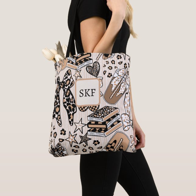Schicker Leopard-Coffee-Liebhaber-Tragetasche in E (Von Nahem)