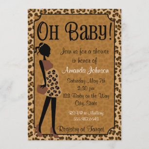 Schicker Leopard Mama-zu-ist Babyparty-Einladung Einladung