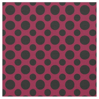 Schicker Merlot/schwarze Tupfen Burgunders Stoff