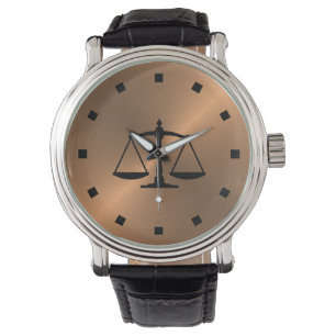 Schicker metallischer Goldrechtsanwalt Armbanduhr