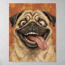	Schicker Mops mit Brille und Fliege