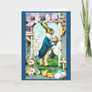 Schicker Osterhase - Vintage Osterpostkarte Karte