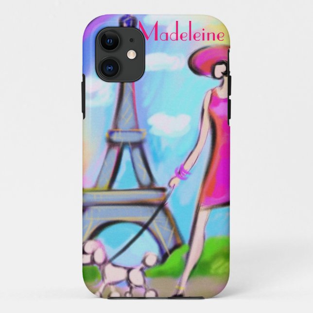 Schicker Paris-Frau iPhone Fall Case-Mate iPhone Hülle (Rückseite)