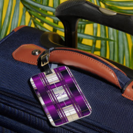 Schicker personalisierter Gepäckanhänger mit viole
