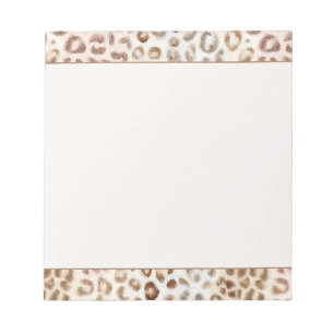 Schicker Rosa Elfenbein Leopard Notizblock