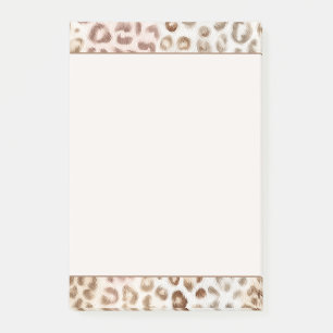 Schicker Rosa Elfenbein Leopard Post-it Klebezettel